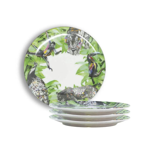 Pura Vida Jungle Salad Plate Set of 4