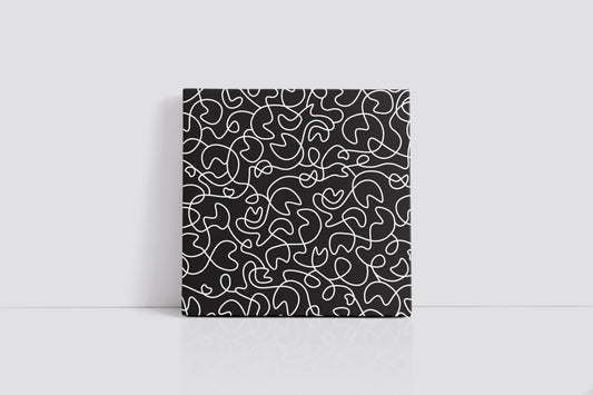 B&W Squiggly Art Print