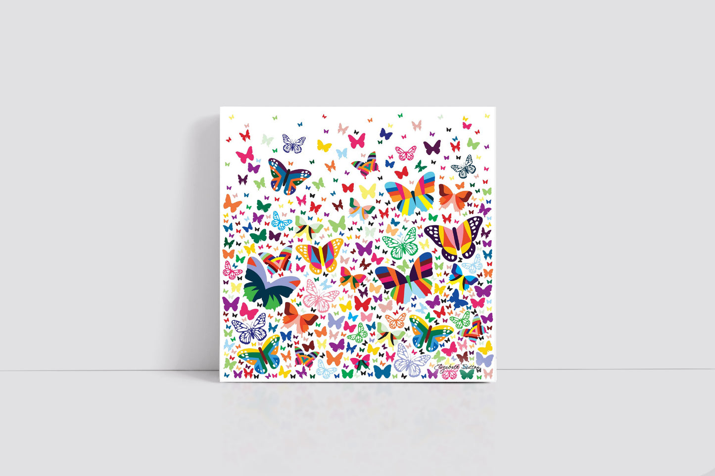 Multicolored Butterflies Art Print